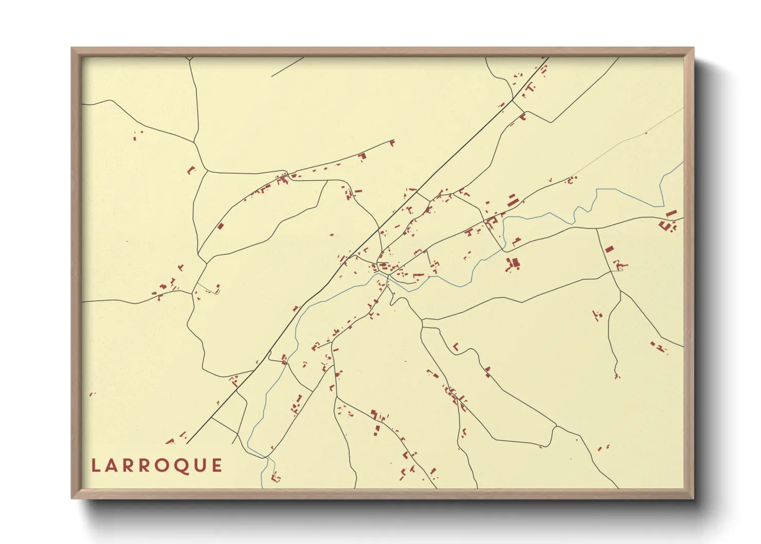 Une affiche de carte sur Larroque