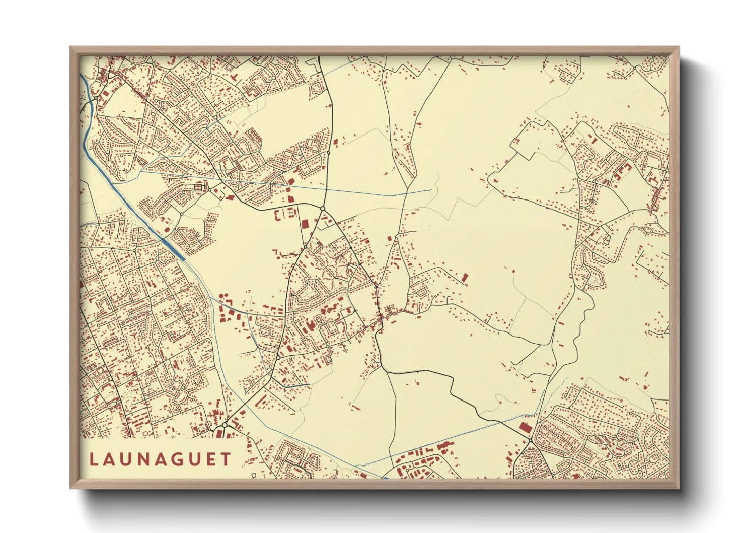 Une affiche de carte sur Launaguet