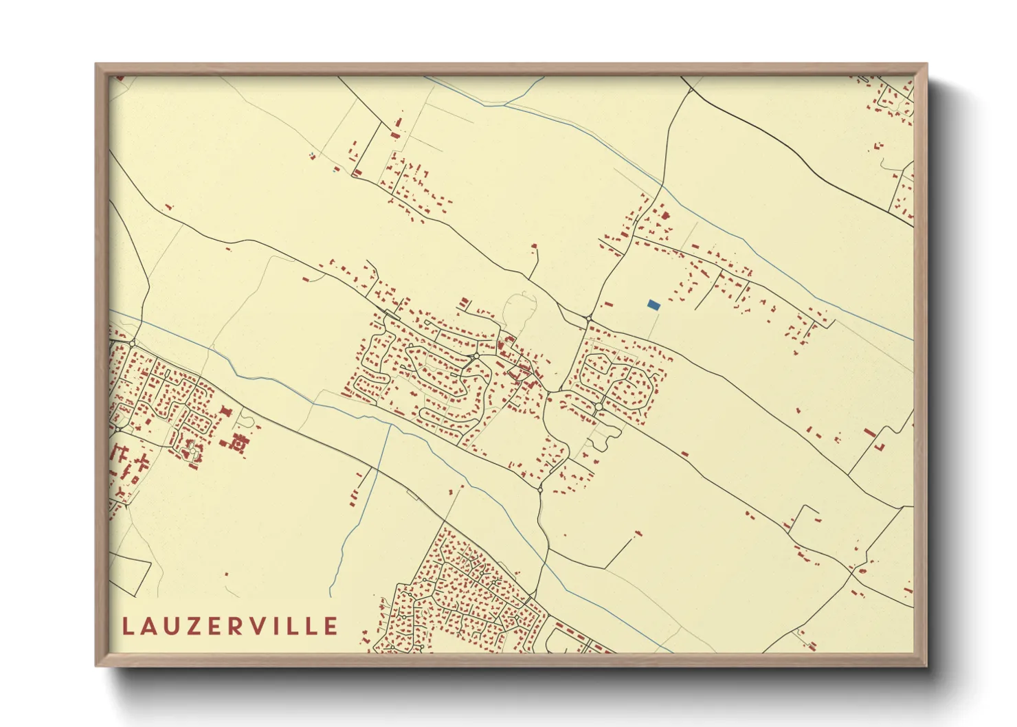 Une affiche de carte sur Lauzerville