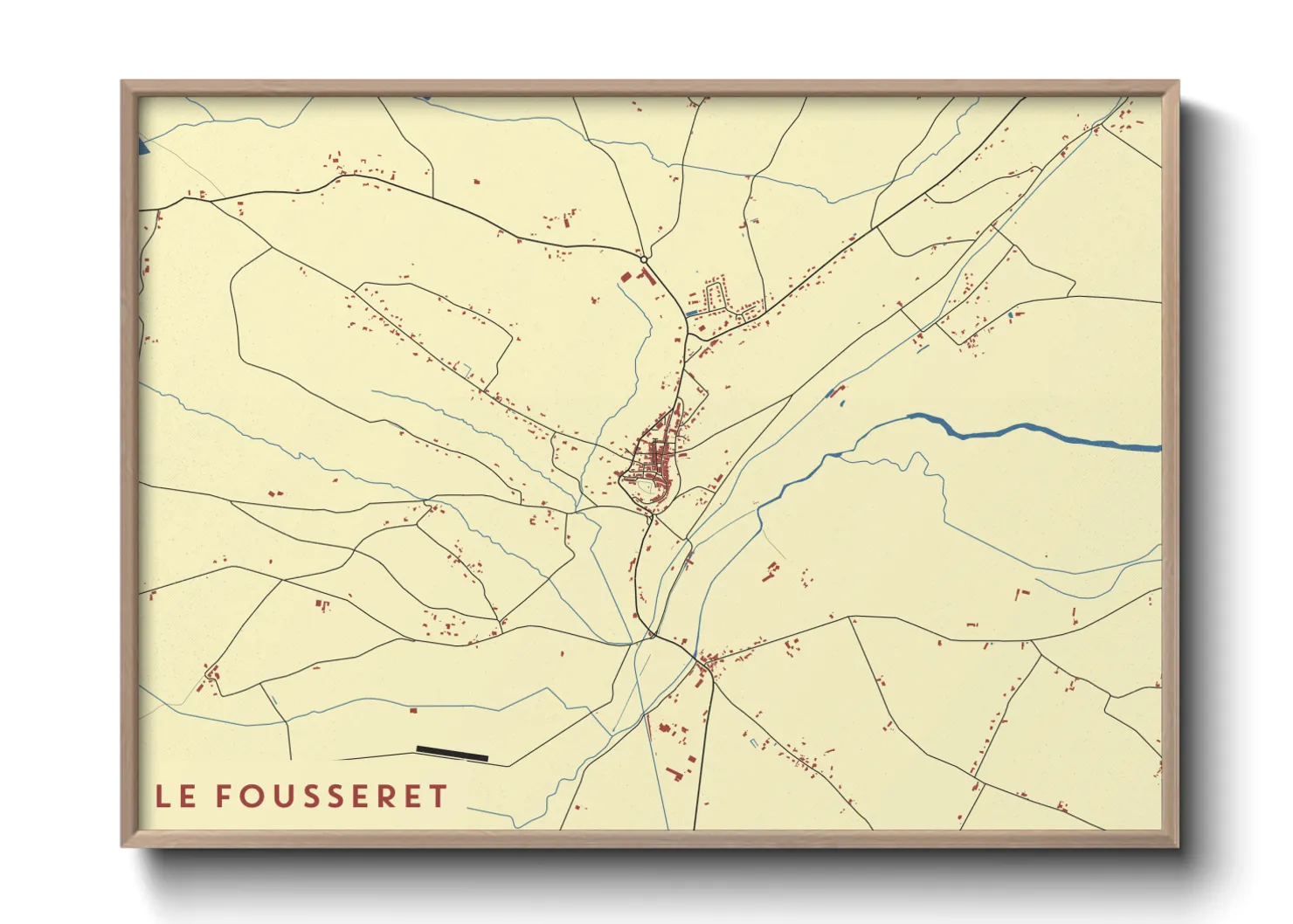 Une affiche de carte sur Le Fousseret