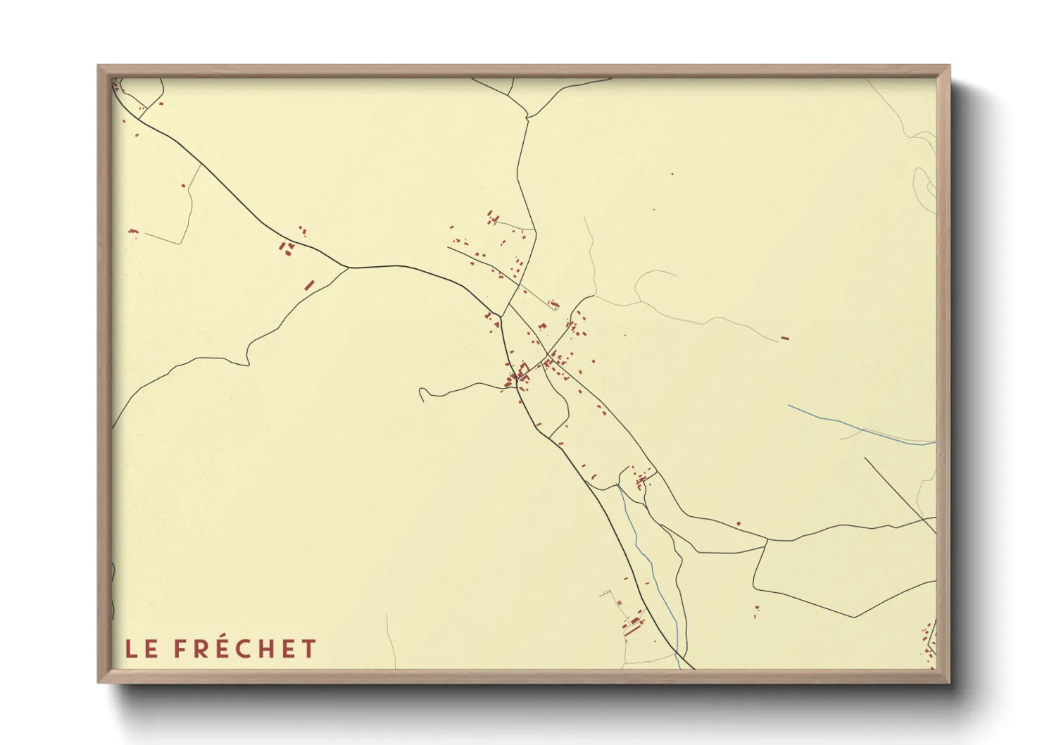 Une affiche de carte sur Le Fréchet