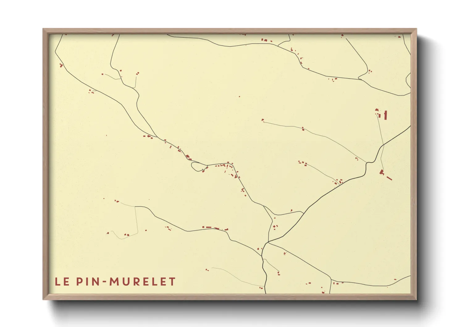 Une affiche de carte sur Le Pin-Murelet