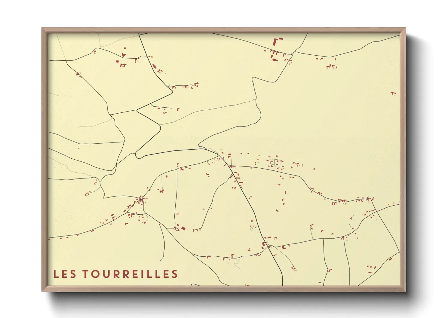 Une affiche de carte sur Les Tourreilles
