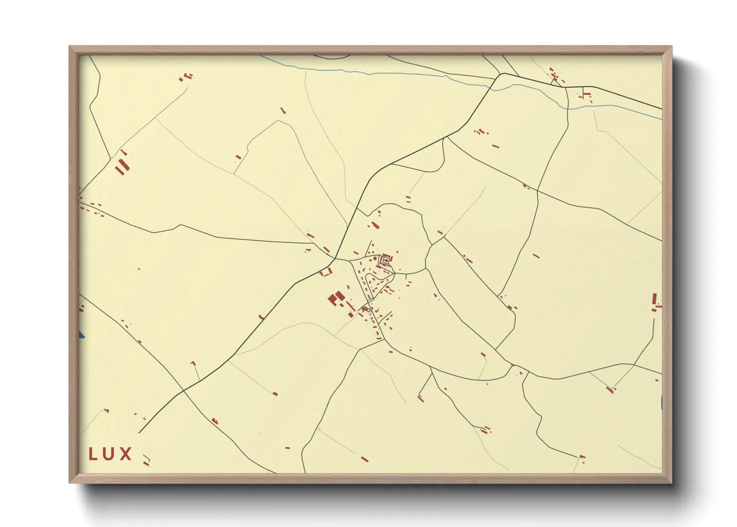 Une affiche de carte sur Lux