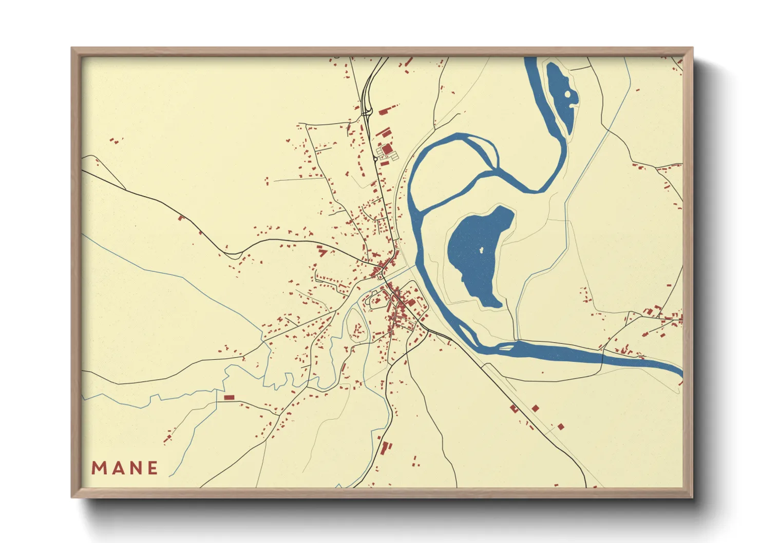 Une affiche de carte sur Mane