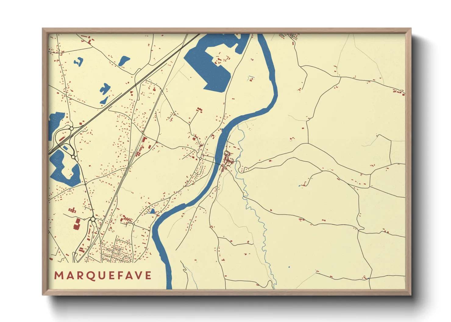 Une affiche de carte sur Marquefave