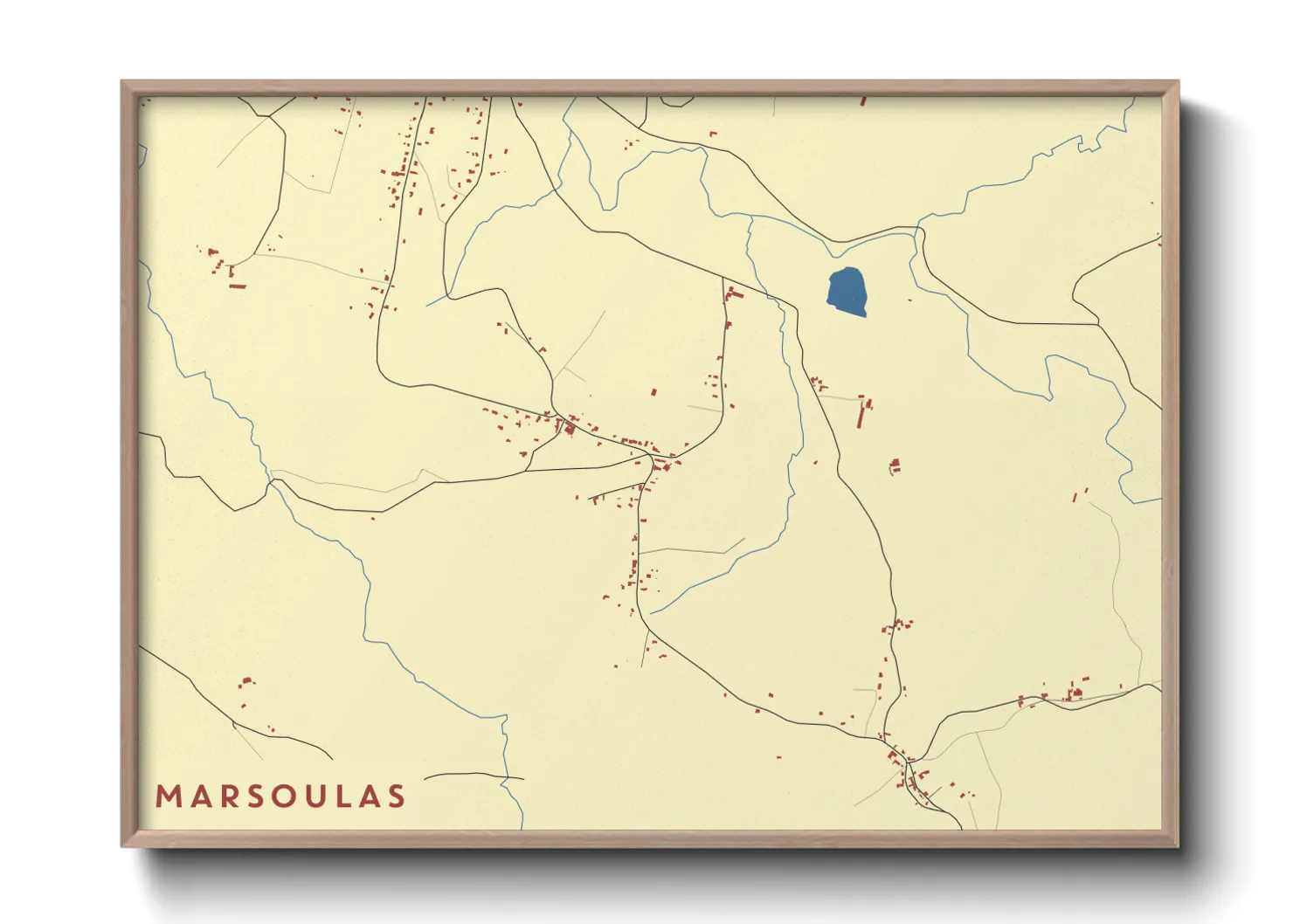 Une affiche de carte sur Marsoulas