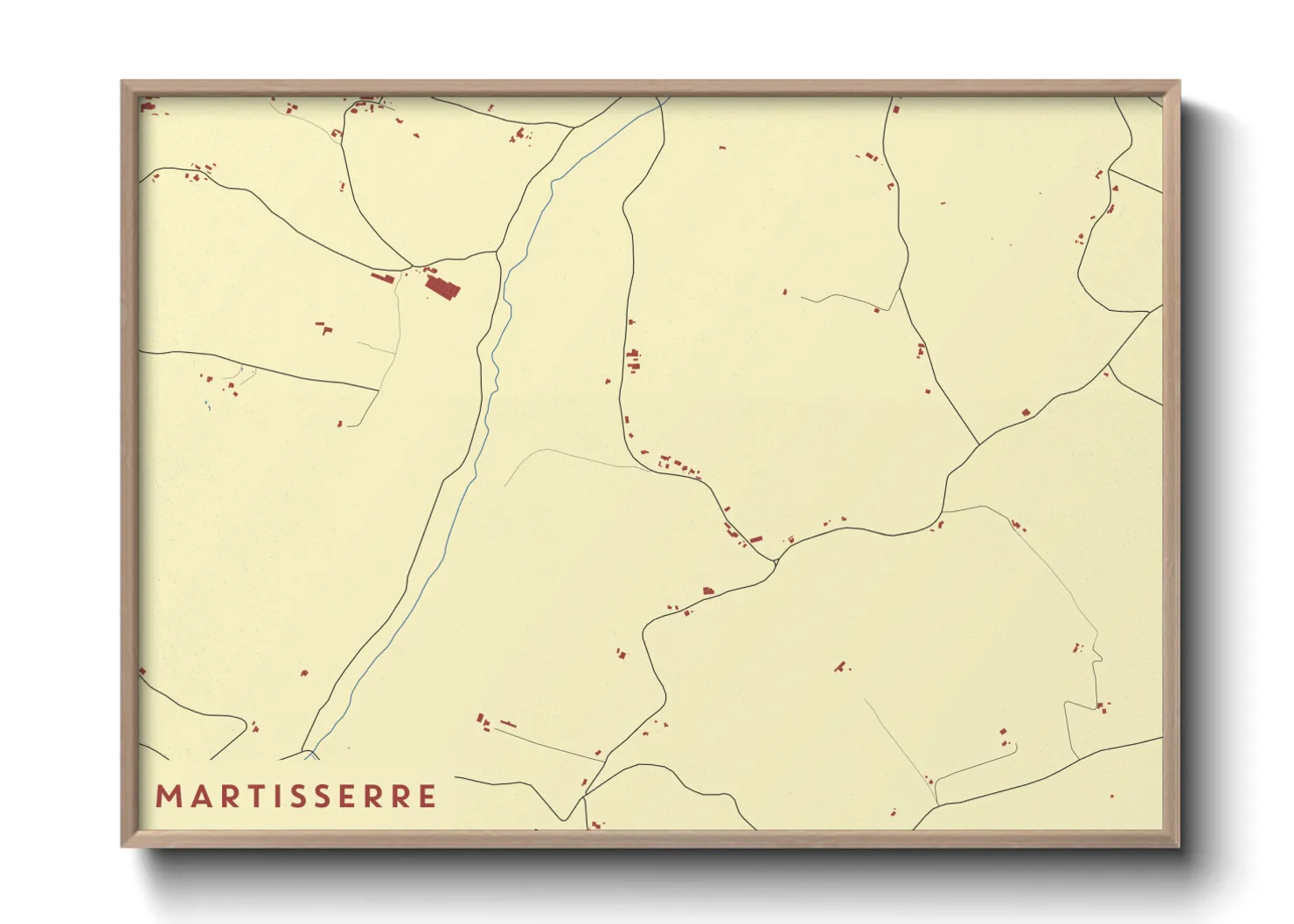 Une affiche de carte sur Martisserre