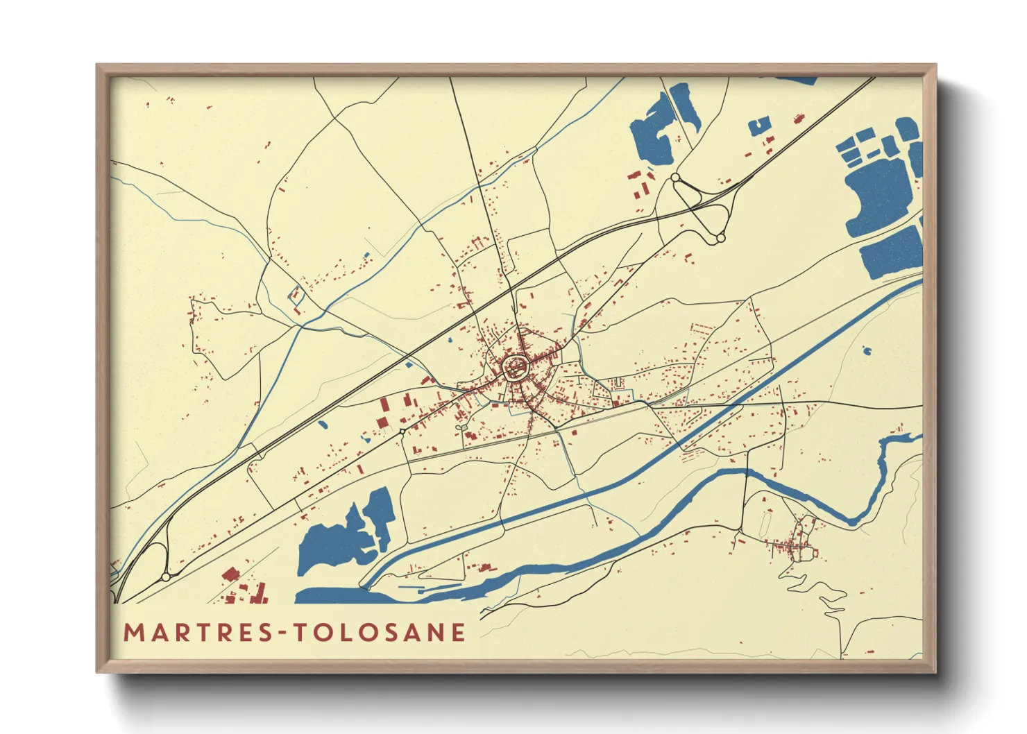 Une affiche de carte sur Martres-Tolosane