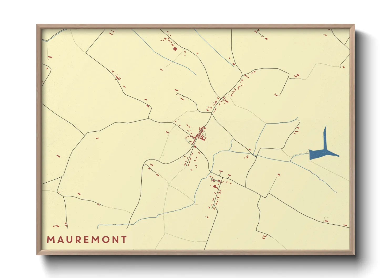 Une affiche de carte sur Mauremont