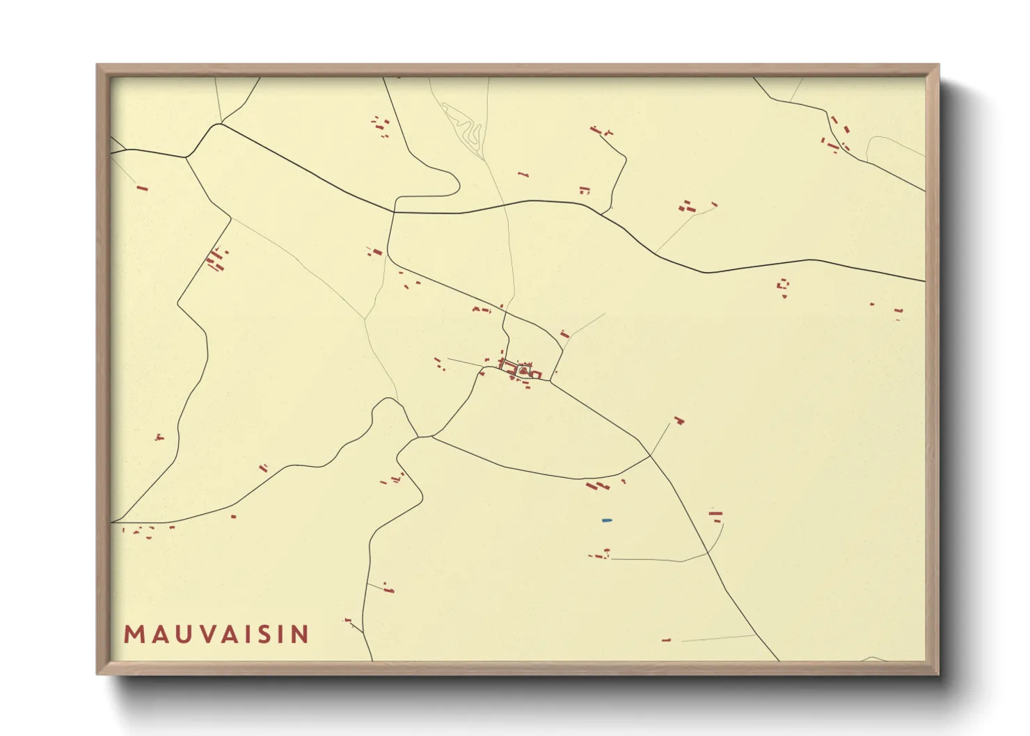 Une affiche de carte sur Mauvaisin