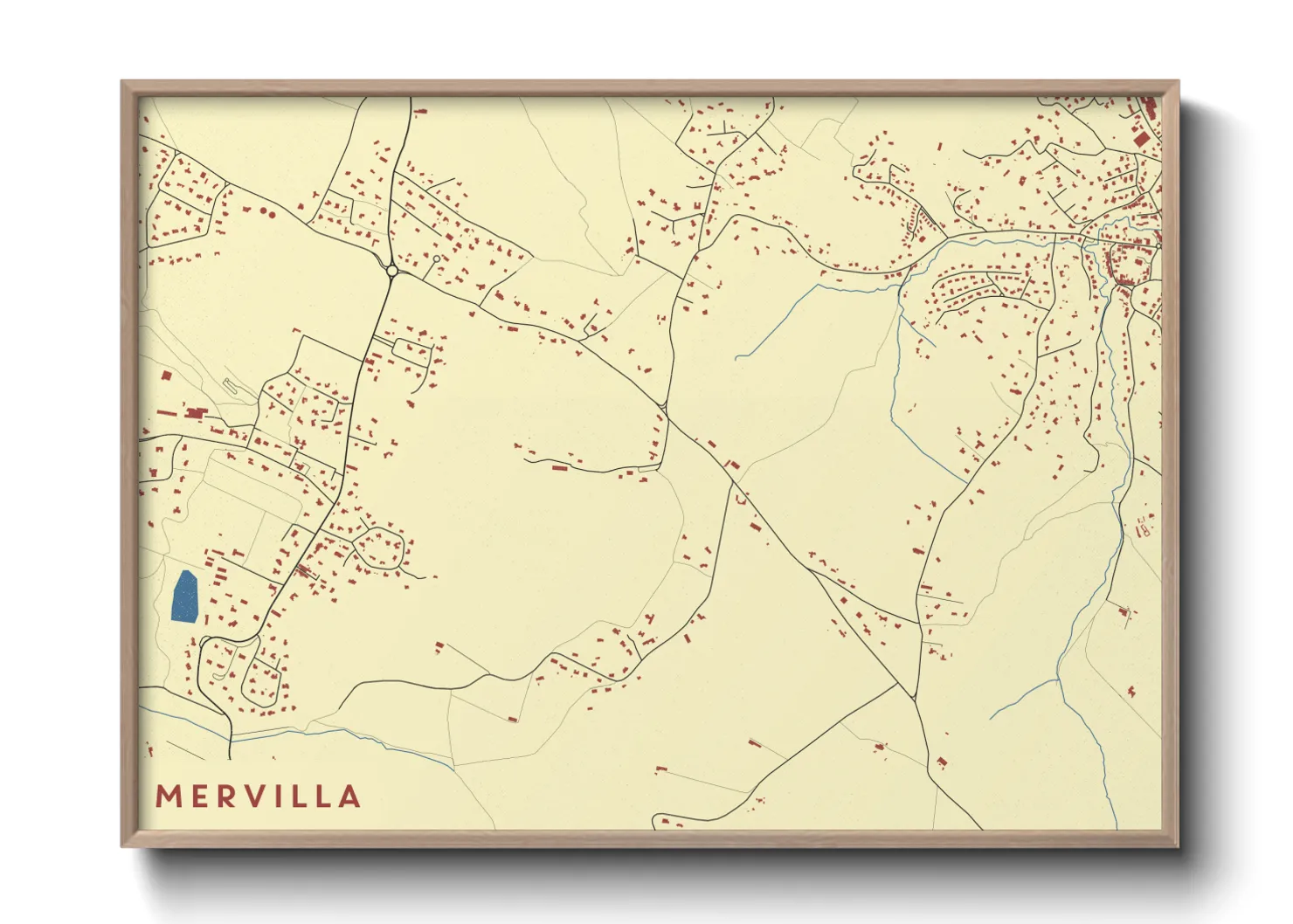 Une affiche de carte sur Mervilla