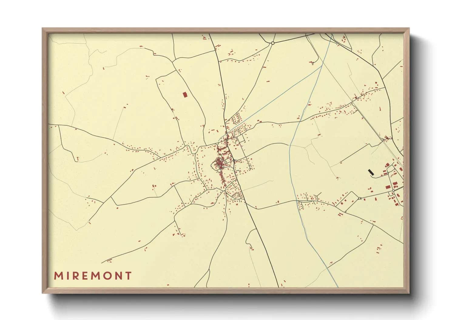 Une affiche de carte sur Miremont