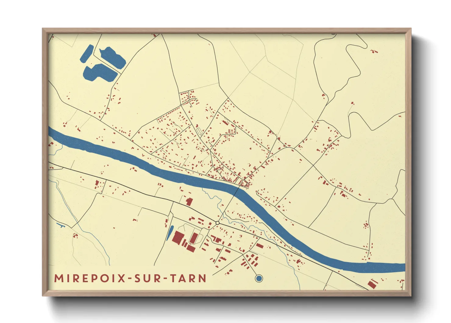 Une affiche de carte sur Mirepoix-sur-Tarn