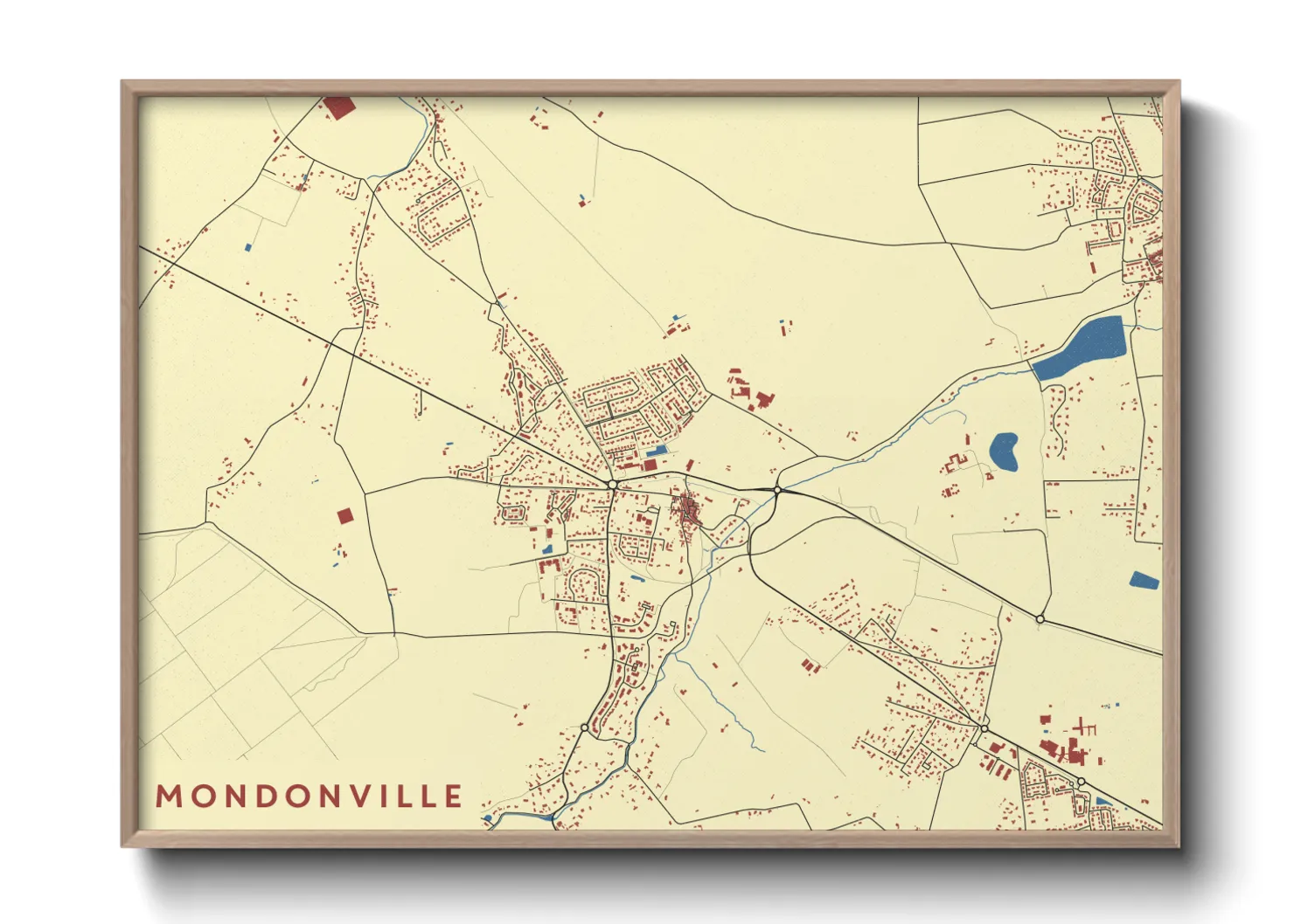 Une affiche de carte sur Mondonville