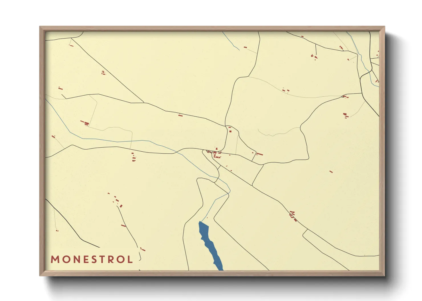 Une affiche de carte sur Monestrol