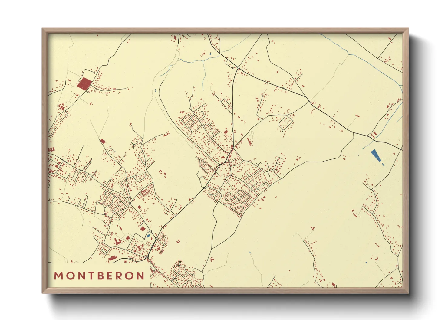 Une affiche de carte sur Montberon