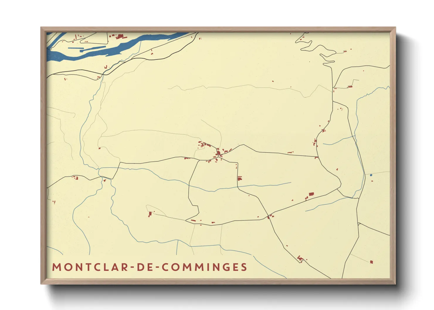 Une affiche de carte sur Montclar-de-Comminges