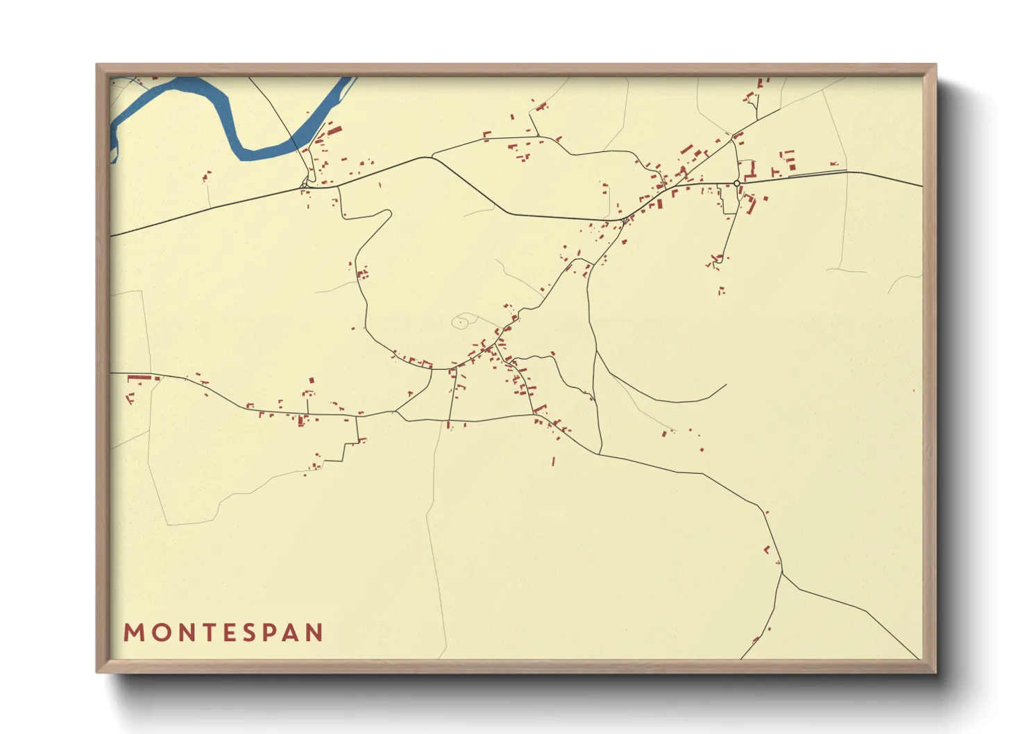 Une affiche de carte sur Montespan