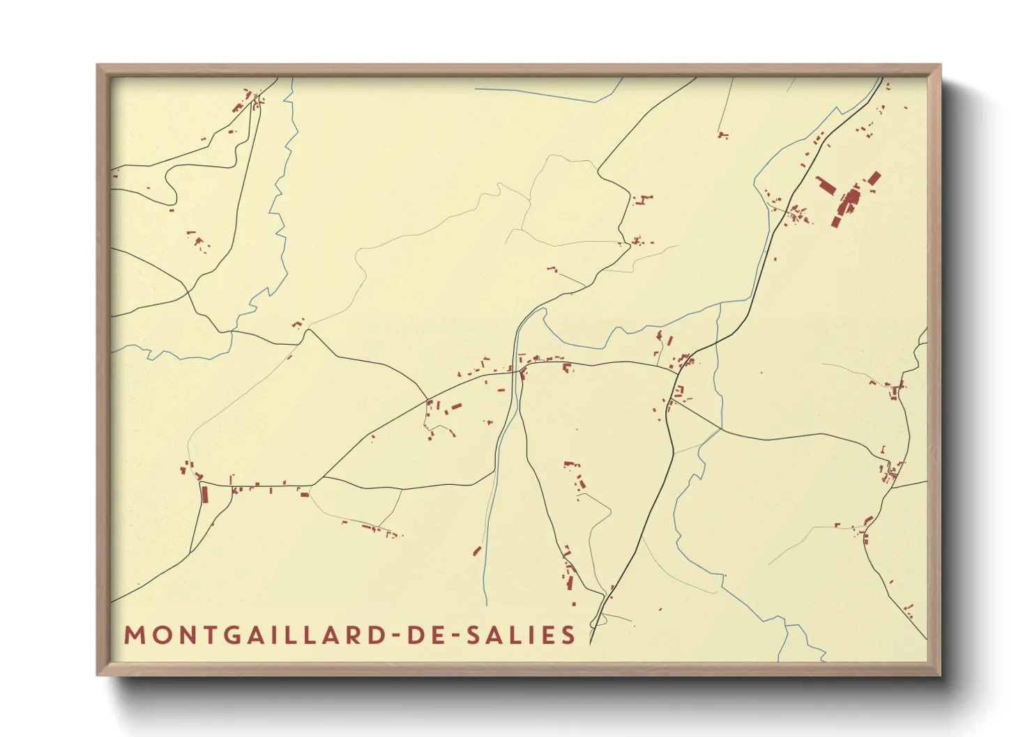 Une affiche de carte sur Montgaillard-de-Salies
