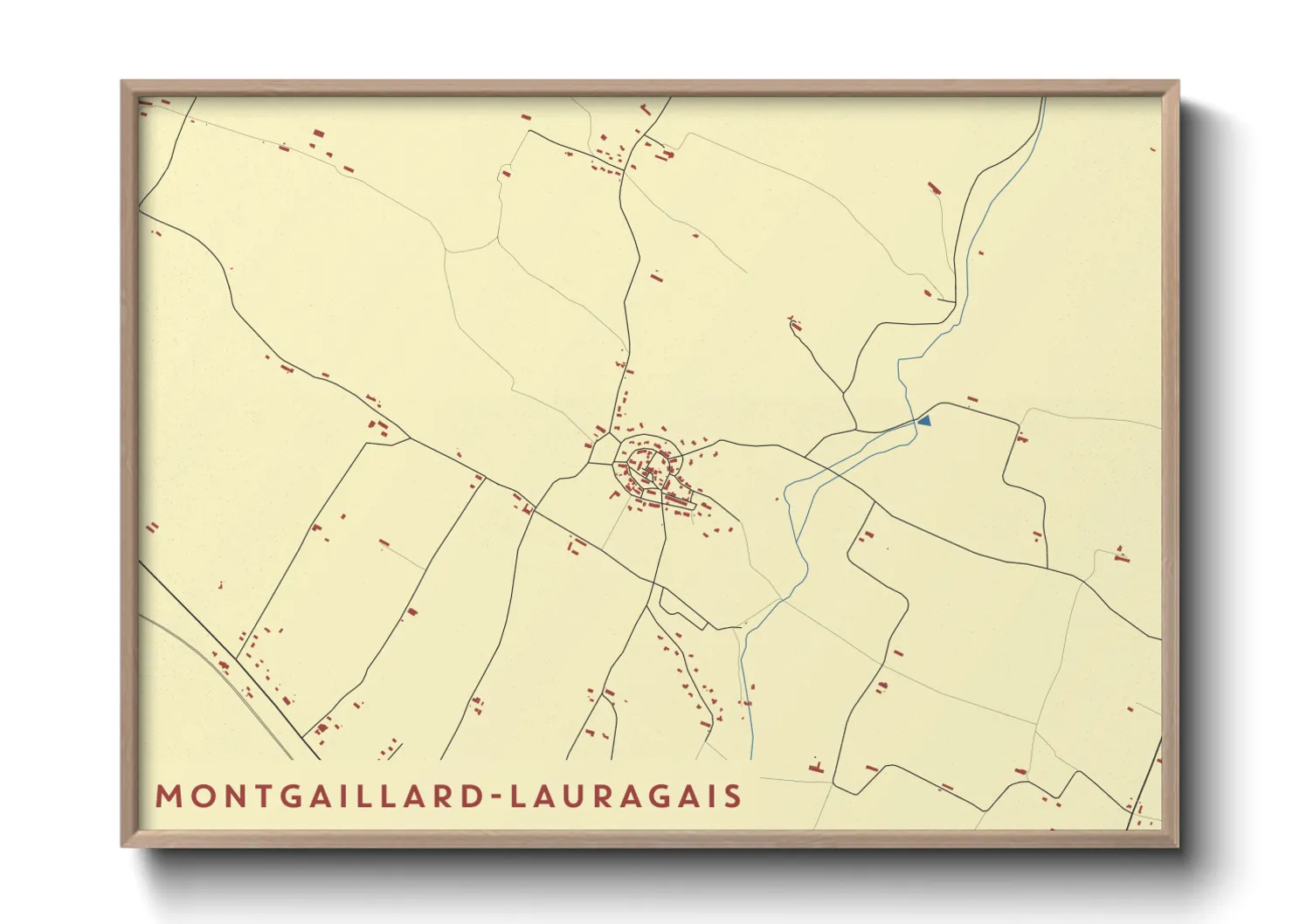 Une affiche de carte sur Montgaillard-Lauragais