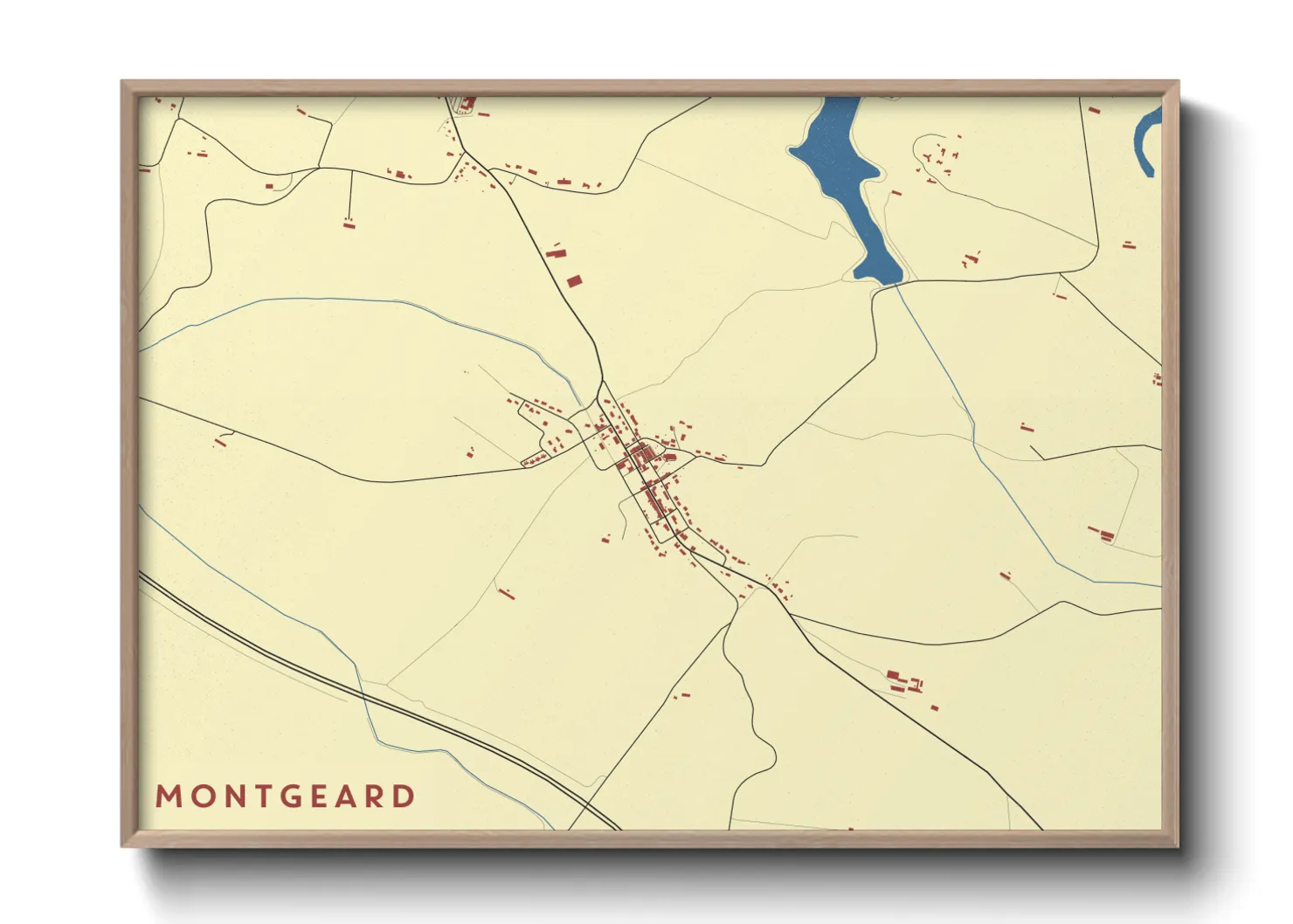 Une affiche de carte sur Montgeard