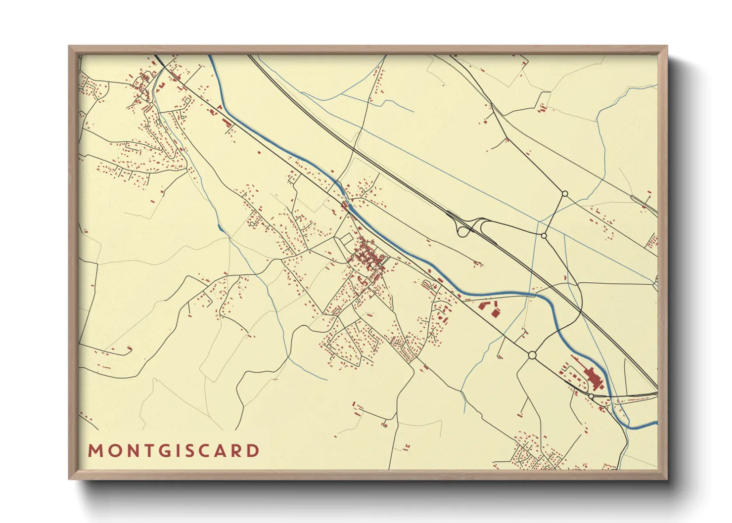 Une affiche de carte sur Montgiscard