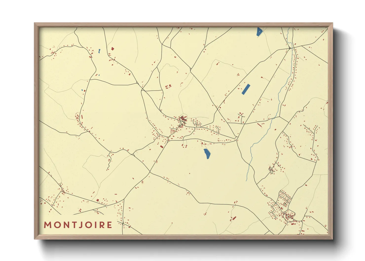 Une affiche de carte sur Montjoire