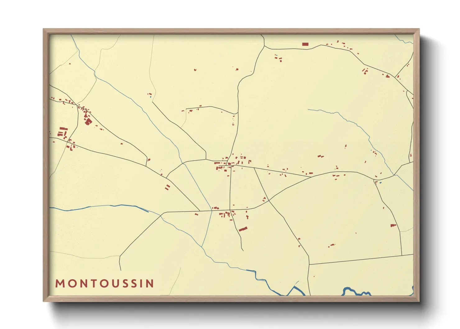 Une affiche de carte sur Montoussin