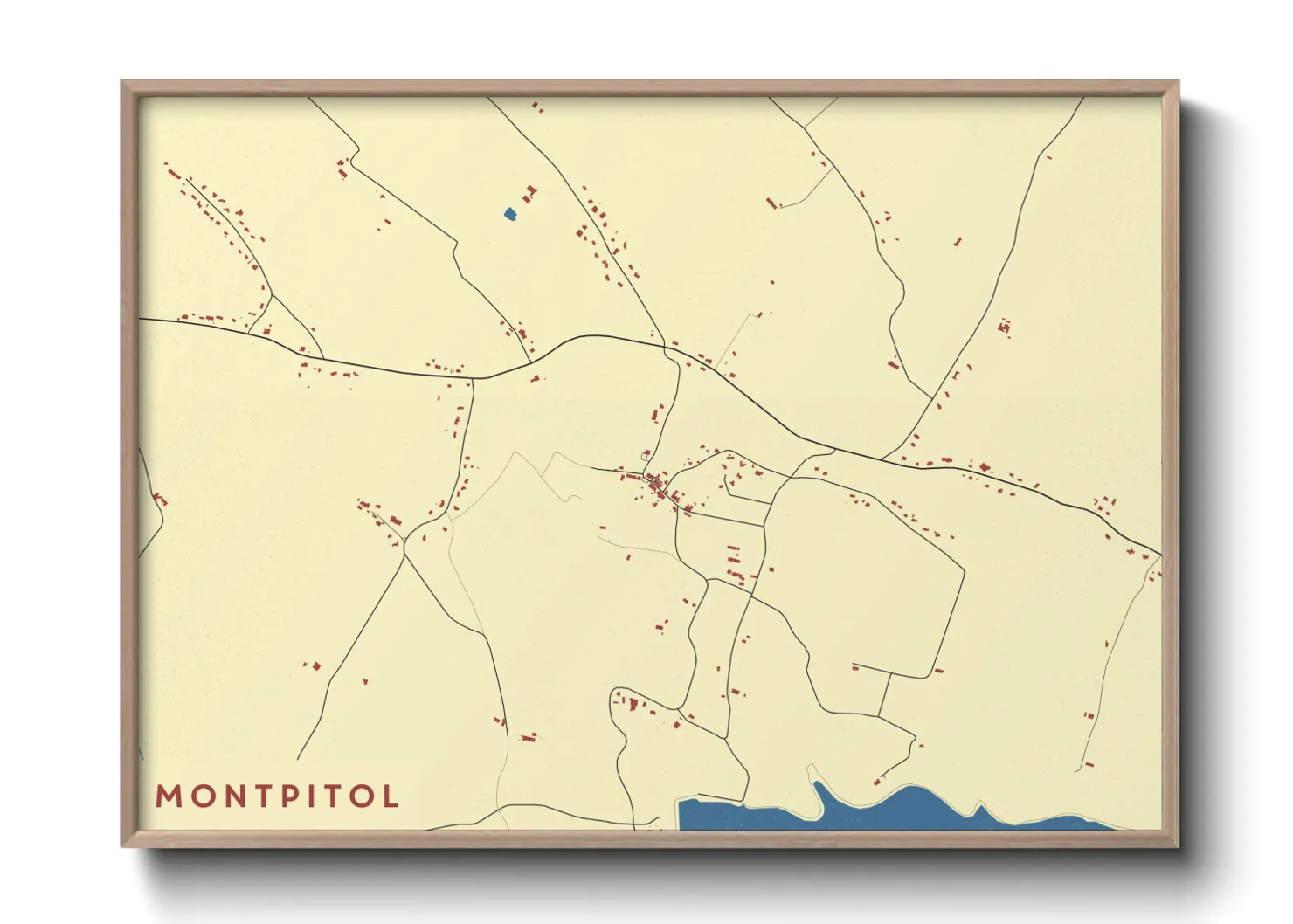 Une affiche de carte sur Montpitol