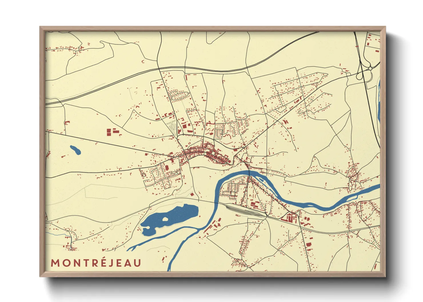 Une affiche de carte sur Montréjeau