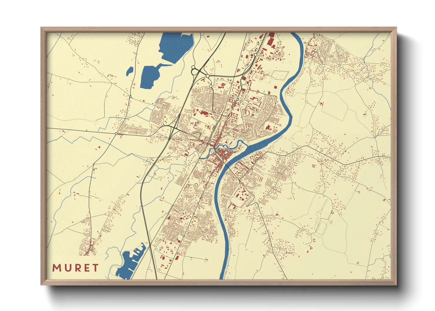Une affiche de carte sur Muret
