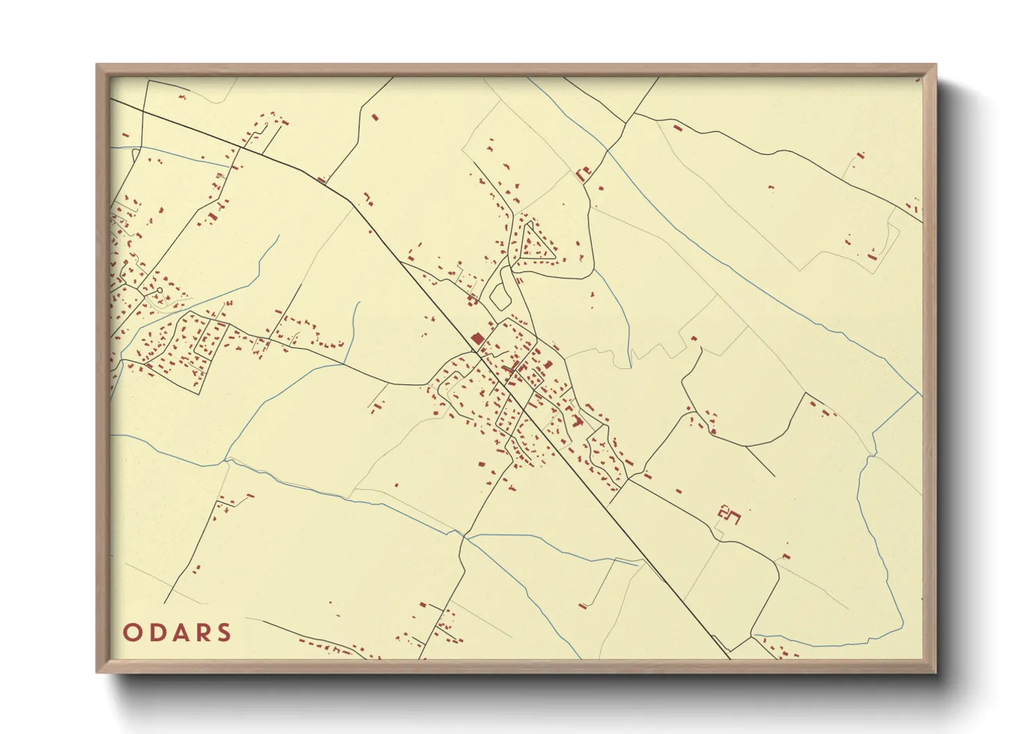 Une affiche de carte sur Odars
