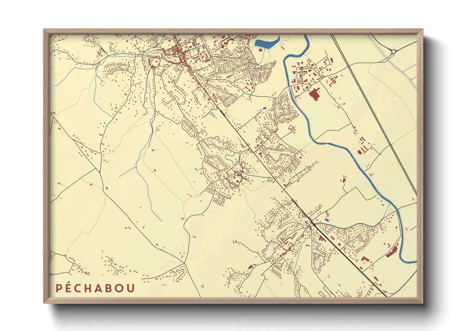 Une affiche de carte sur Péchabou