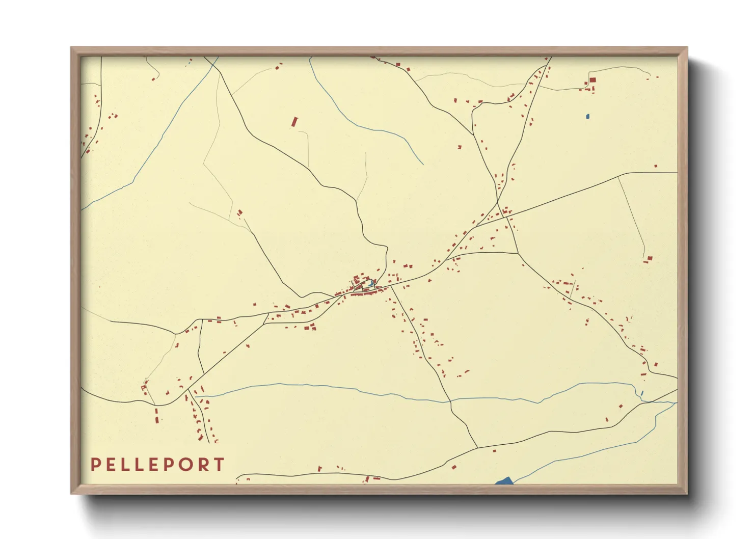 Une affiche de carte sur Pelleport