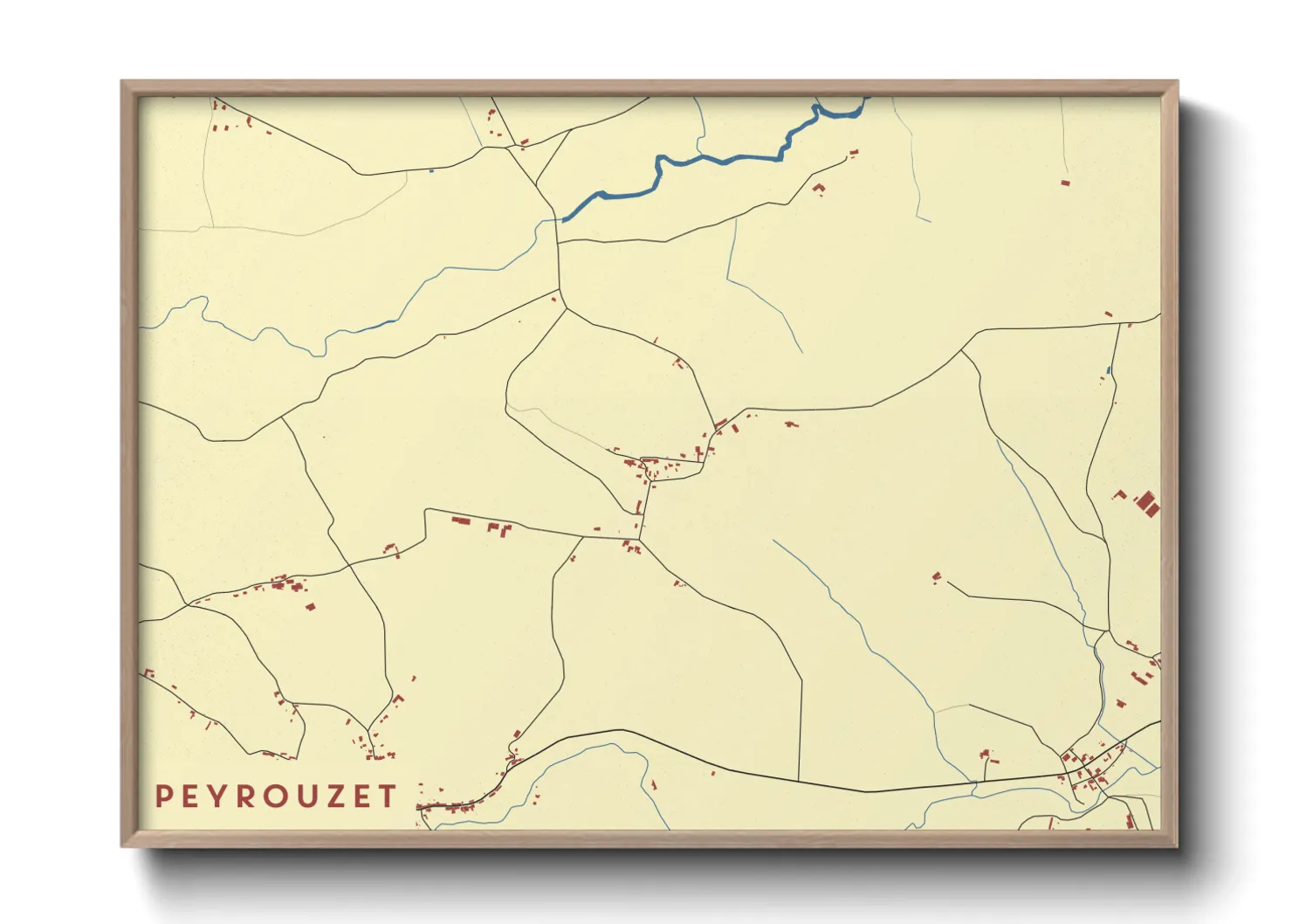 Une affiche de carte sur Peyrouzet