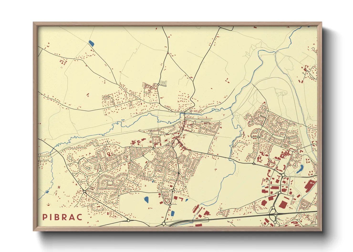 Une affiche de carte sur Pibrac