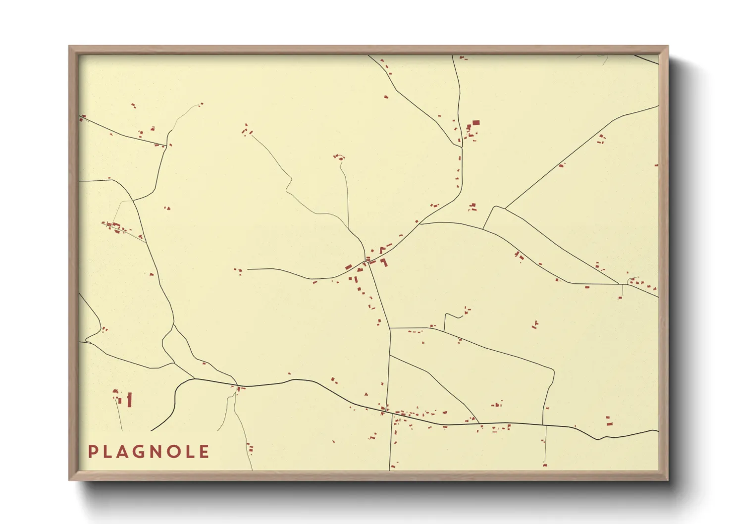 Une affiche de carte sur Plagnole
