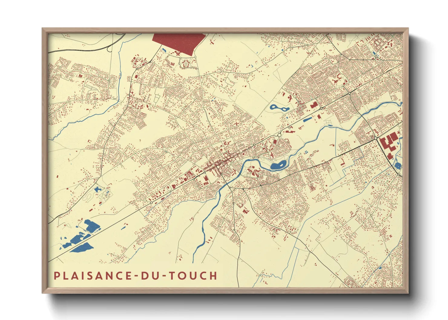 Une affiche de carte sur Plaisance-du-Touch
