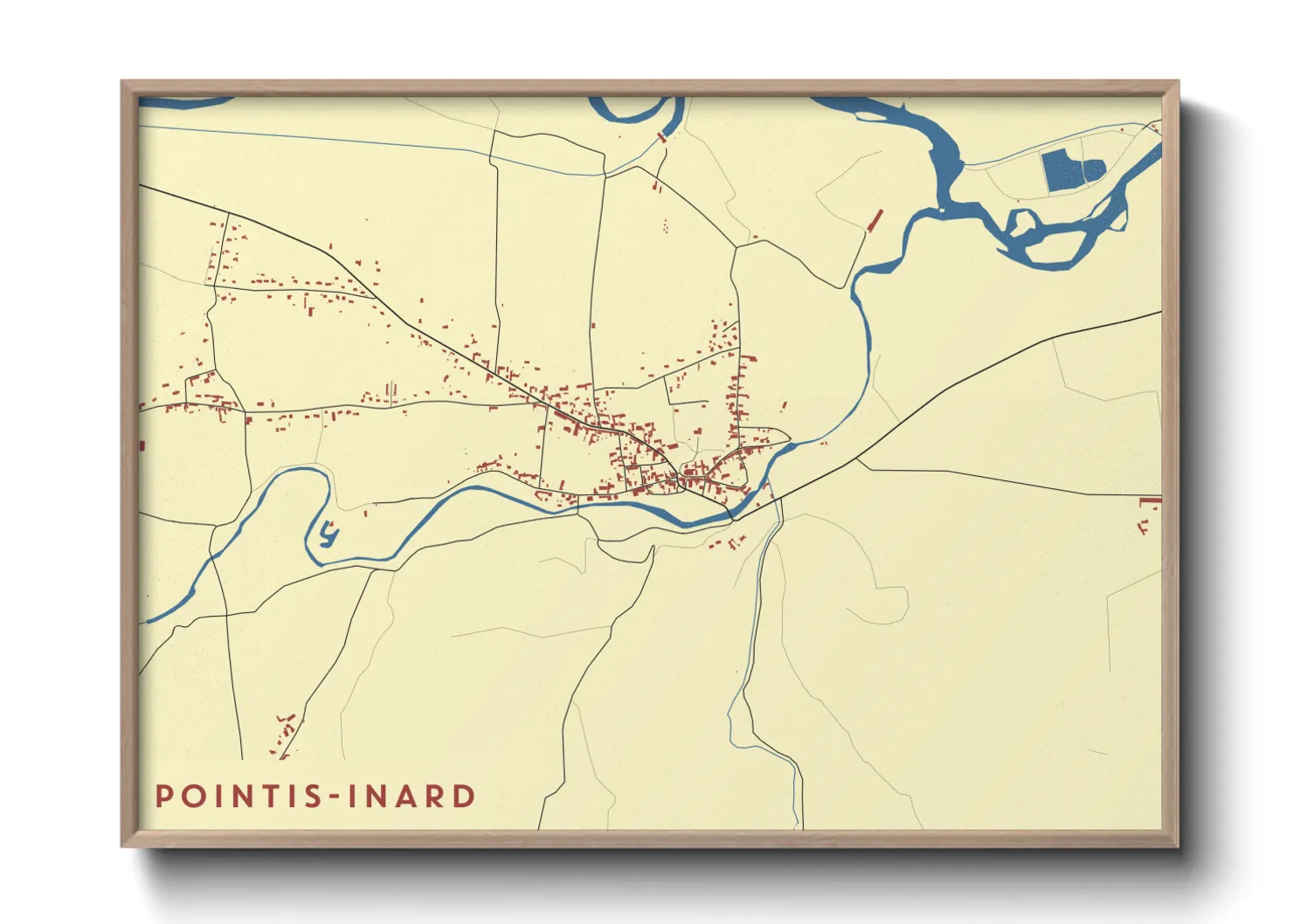 Une affiche de carte sur Pointis-Inard