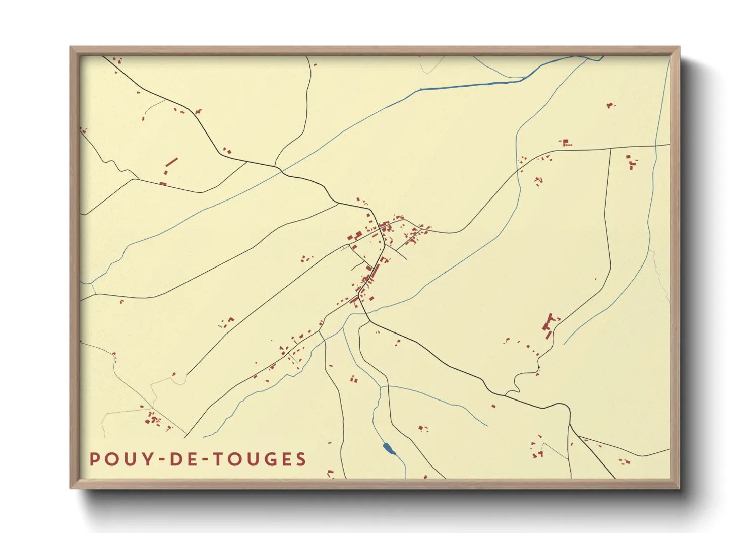 Une affiche de carte sur Pouy-de-Touges