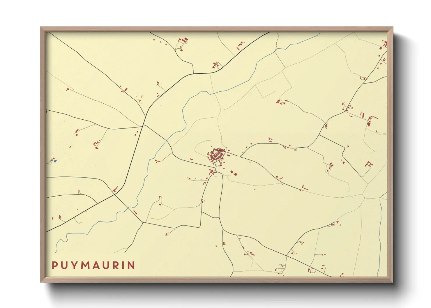 Une affiche de carte sur Puymaurin