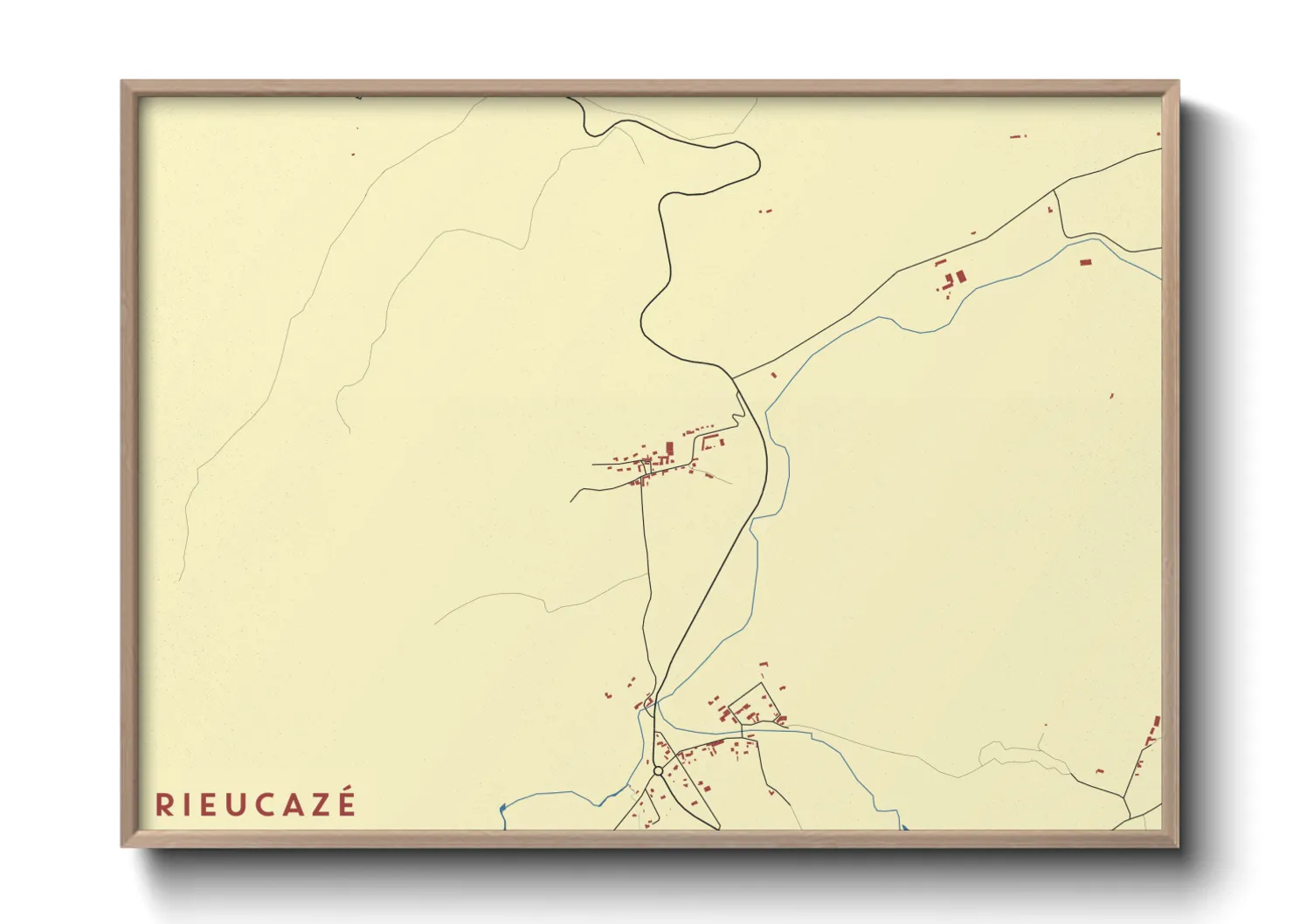 Une affiche de carte sur Rieucazé
