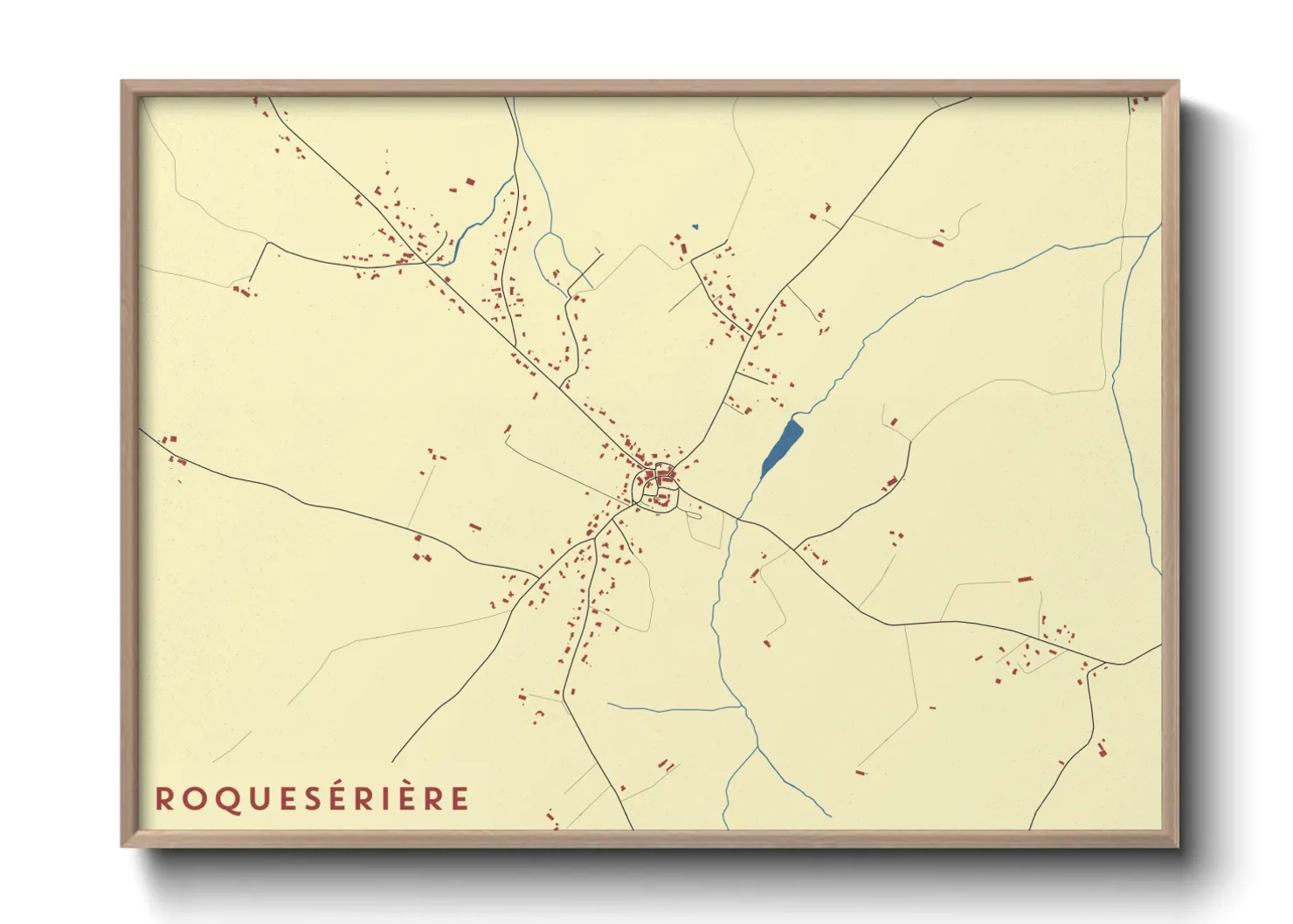 Une affiche de carte sur Roquesérière