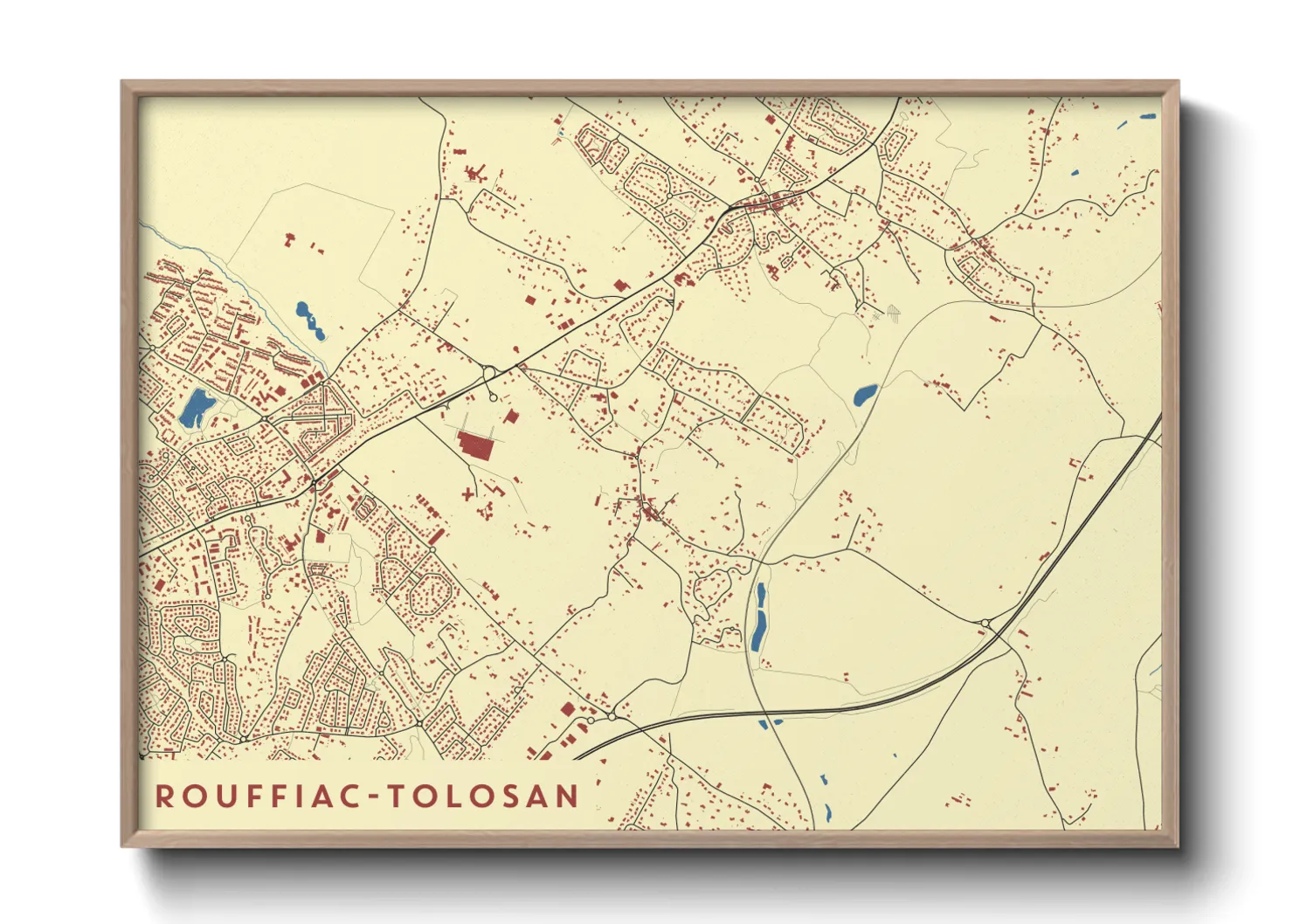 Une affiche de carte sur Rouffiac-Tolosan