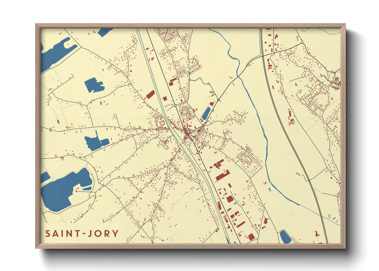 Une affiche de carte sur Saint-Jory
