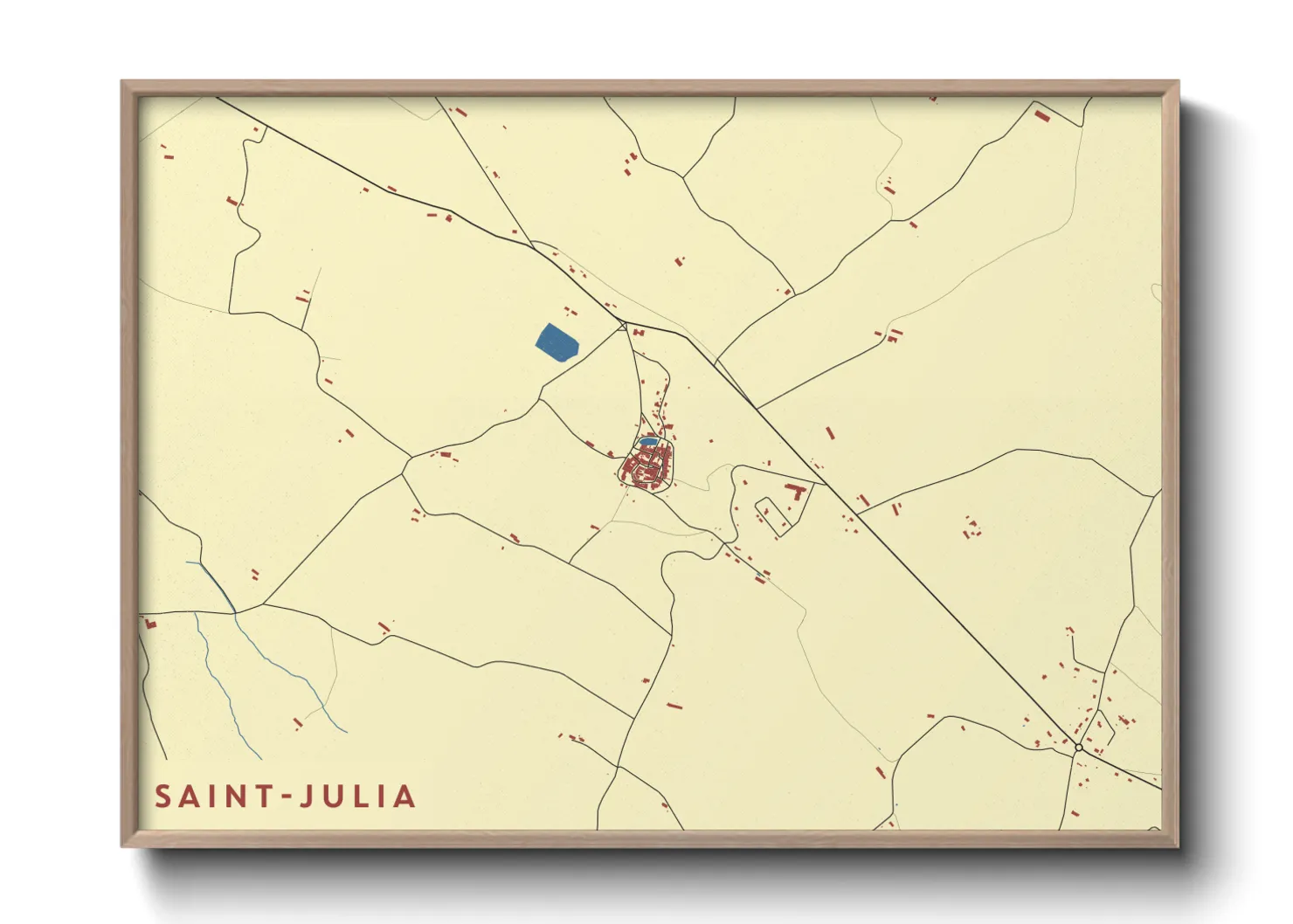 Une affiche de carte sur Saint-Julia