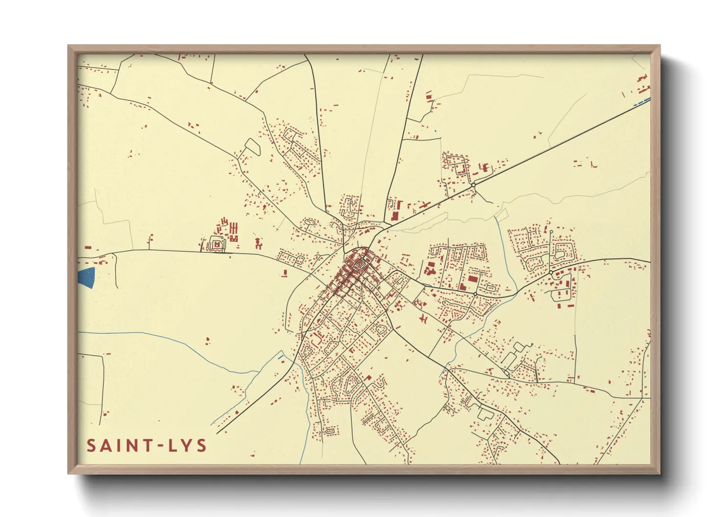 Une affiche de carte sur Saint-Lys