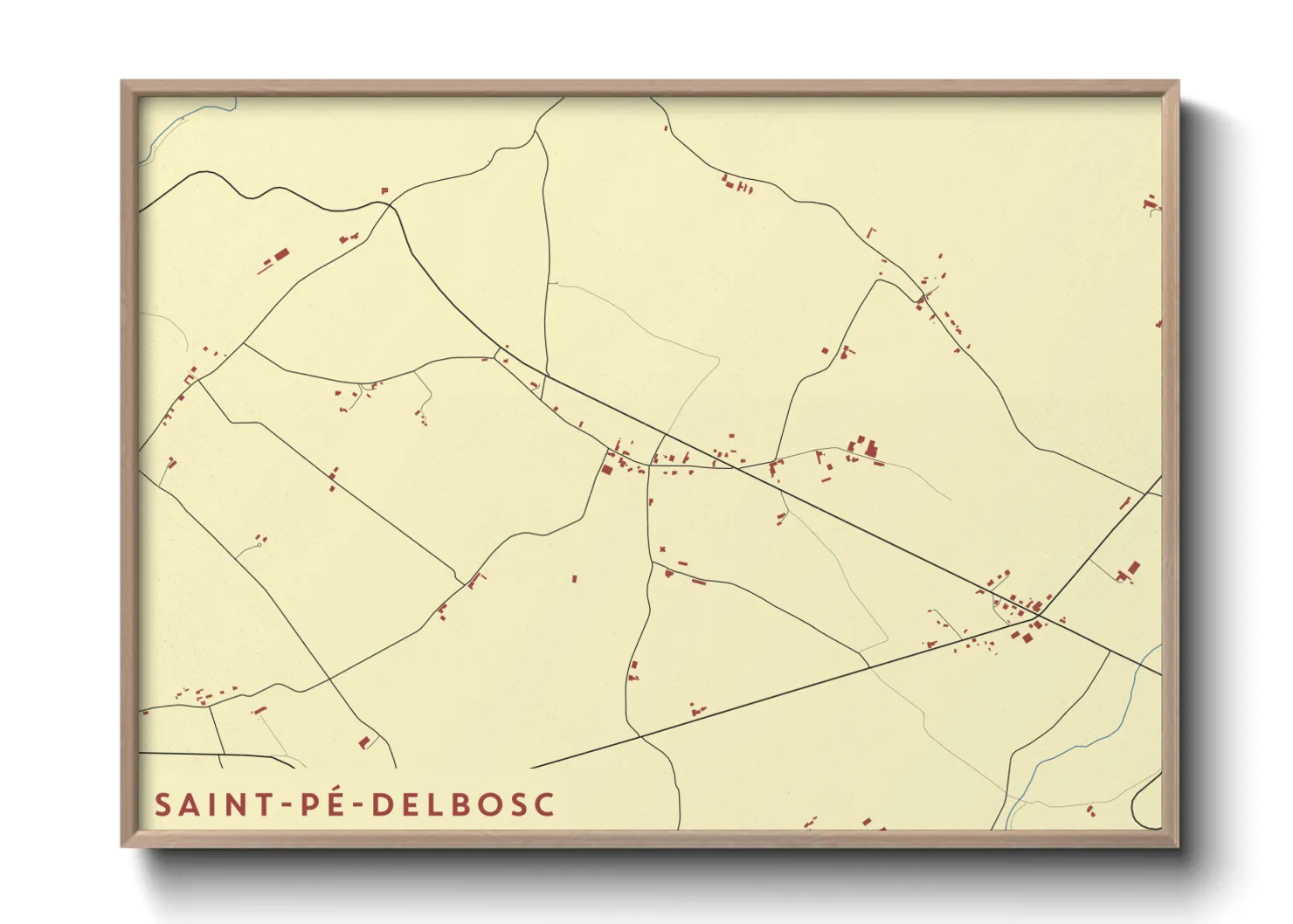 Une affiche de carte sur Saint-Pé-Delbosc