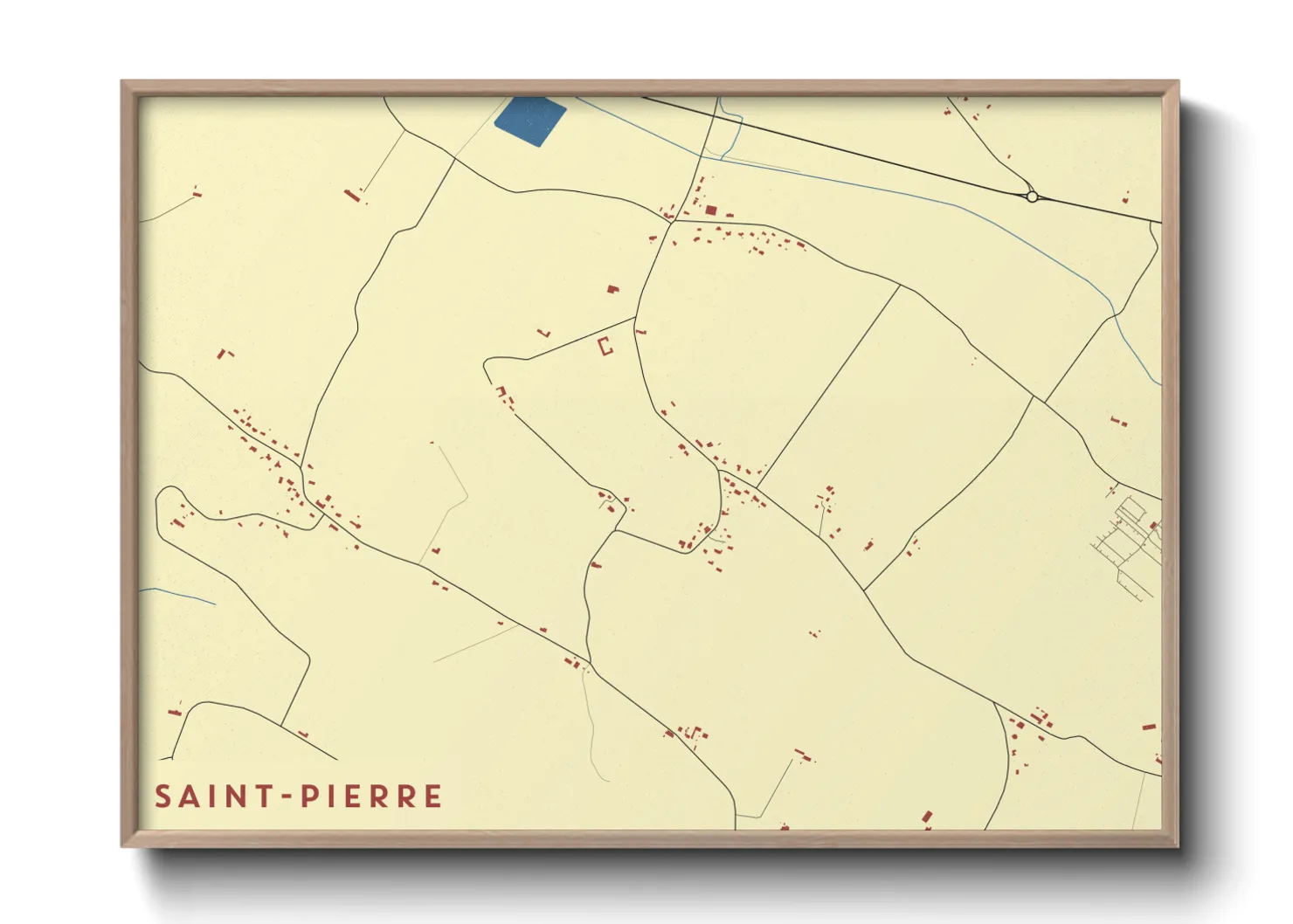 Une affiche de carte sur Saint-Pierre